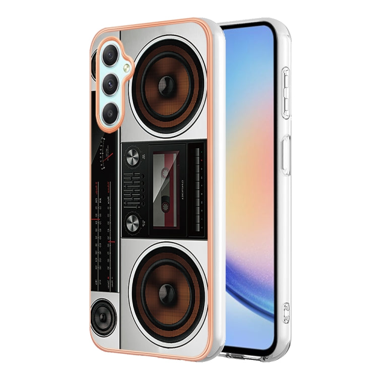 Samsung Galaxy A25 5G phone case featuring a stylish electroplating marble design, made from durable TPU material.